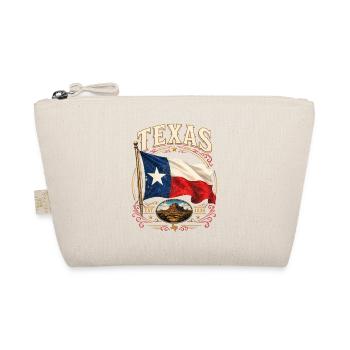 Texas Vintage Flag Emblem - Organic Pouch - nature - Front
