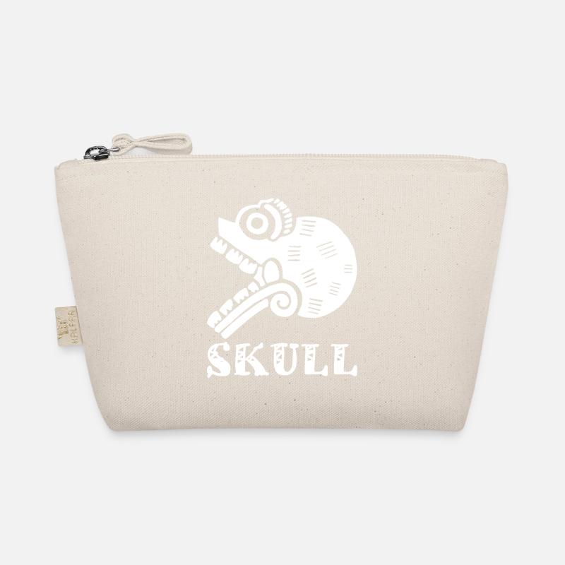 Tribal Skull (White) Organic Pouch