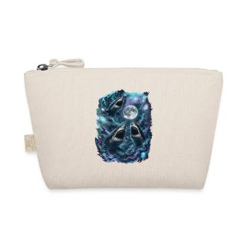 Three Sharks Moon Vintage Ocean Retro - Bio-Täschchen - Natur - Vorne