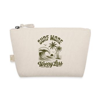 Surf More Worry Less Sommer Urlaub Wellen - Bio-Täschchen - Natur - Vorne