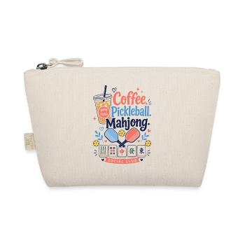 Coffee Pickleball Mahjong Game Mahj - Organic Pouch - nature - Front