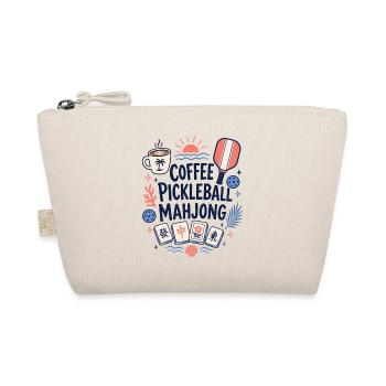 Coffee Pickleball Mahjong Game Mahj - Organic Pouch - nature - Front