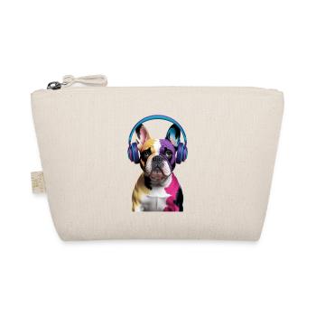 Bouledogue français français avec casque - Trousse biologique - nature - Devant