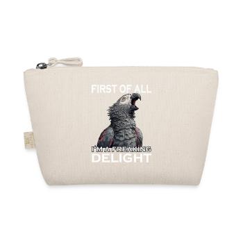 Naughty Grey Parrot Sarcasm Funny Parrot - Organic Pouch - nature - Front