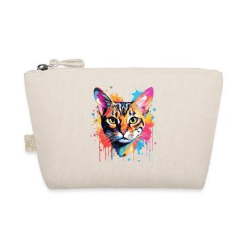 Visage de chat du Bengale Éclaboussures colorées - Trousse biologique - nature - Devant