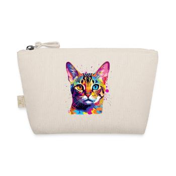 Bunte Bengal-Katzengesicht-Splash-Art - Bio-Täschchen - Natur - Vorne