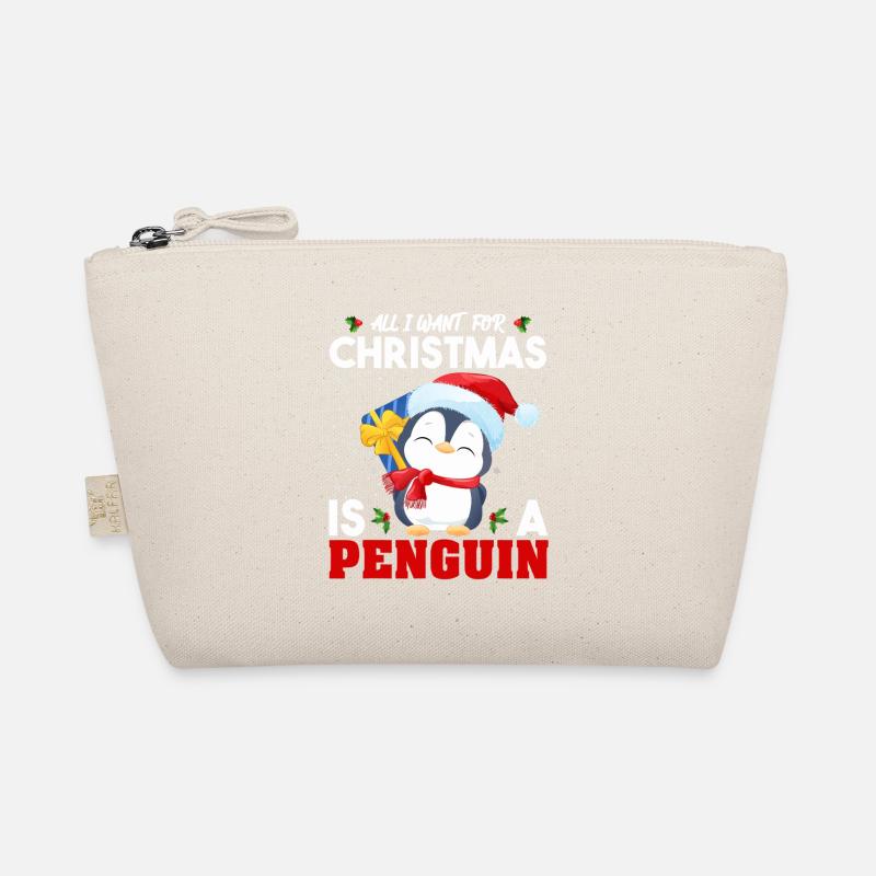 Festliches Pinguin-Weihnachten Bio-Täschchen