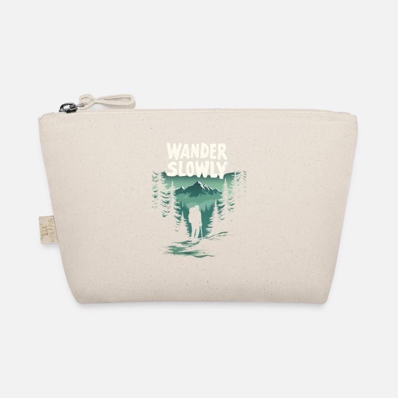 Wander Slowly Slow Hiking Forest Organic Pouch