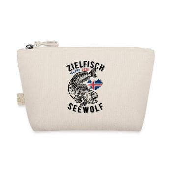 Zielfisch Seewolf | Island 2026 | Angler Geschenk - Bio-Täschchen - Natur - Vorne
