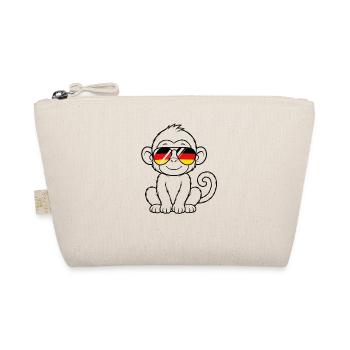 German flag monkey german Germany monkey - Organic Pouch - nature - Front