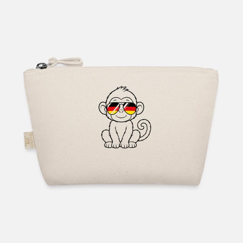 German flag monkey german Germany monkey Organic Pouch