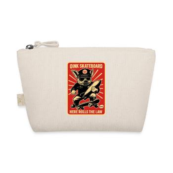Oink Skateboard: Here Rolls the Law - Organic Pouch - nature - Front