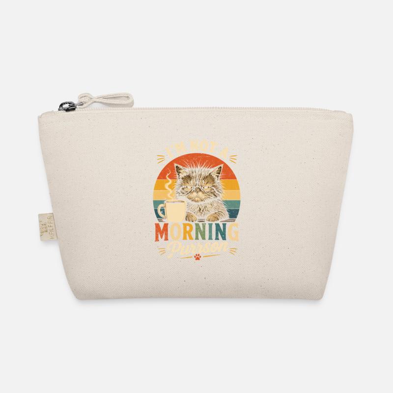 Morgenmuffel Katze mit Kaffee Bio-Täschchen