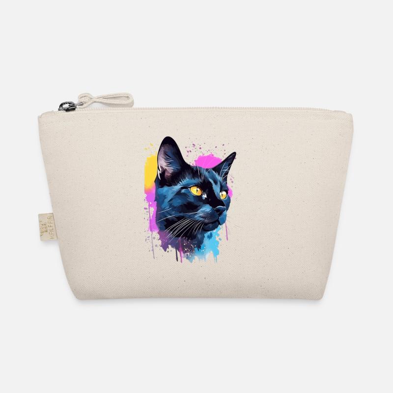 Bunte Bombay-Katzengesicht-Splash-Kunst Bio-Täschchen