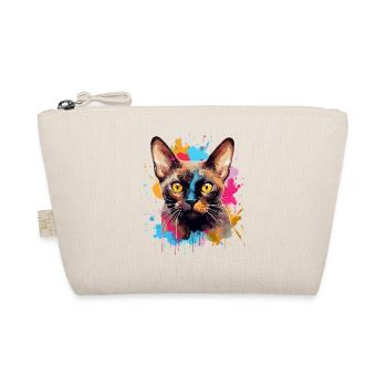 Visage de chat birman avec des éclaboussures colorées - Trousse biologique - nature - Devant
