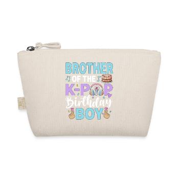 Brother of The K-Pop Birthday Boy - Organic Pouch - nature - Front
