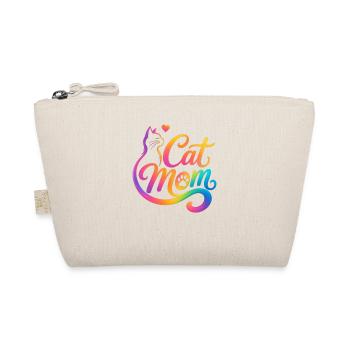Cat Mom, Cat Mom, Colorful Cat Motif - Organic Pouch - nature - Front
