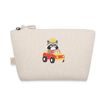 Royal raccoon in toy car - Organic Pouch - nature - Front