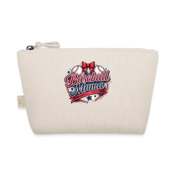 Baseball Mom: Retro Mama Baseball Gift - Organic Pouch - nature - Front