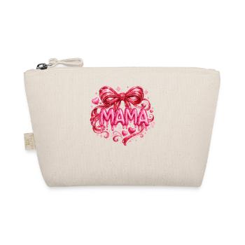 Mama Glitter Leopard Blumen Muttertag Geschenk  - Bio-Täschchen - Natur - Vorne