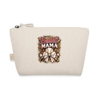 Baseball Mom Bow Leopard Mother's Day Sports - Organic Pouch - nature - Front