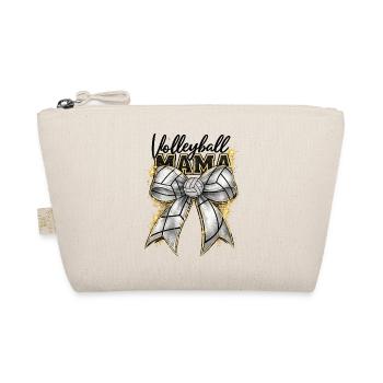 Volleyball Mama Schleife Glitzer Gold Muttertag  - Bio-Täschchen - Natur - Vorne