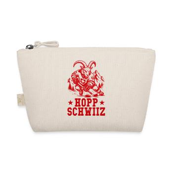 Hopp Schwiiz Eishockey Geißbock Schweizer Fan - Bio-Täschchen - Natur - Vorne