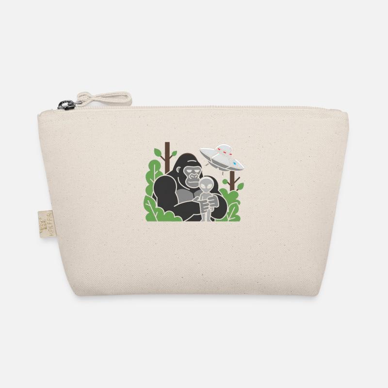 Gorilla and Alien in Jungle UFO Organic Pouch