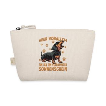 Dackel Dachshund Wursthund Hundehalter Outfit - Bio-Täschchen - Natur - Vorne