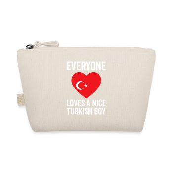 Jeder liebt einen türkischen Jungen - Bio-Täschchen - Natur - Vorne