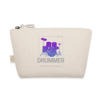 Born To Be Drummer für Schlagzeuger und Musiker - Bio-Täschchen - Natur - Vorne