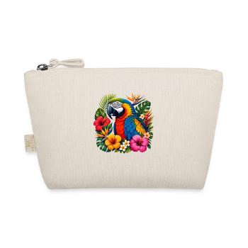 Tropical parrot in flower ring - Organic Pouch - nature - Front