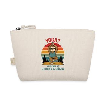 Faultier Yoga Dehnen & Dösen Shirt - Bio-Täschchen - Natur - Vorne