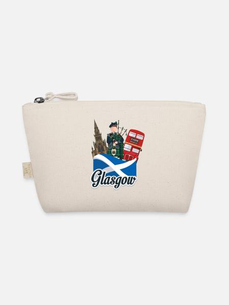 Glasgow Icons: Dudelsäcke & Bus - Bio-Täschchen - Natur