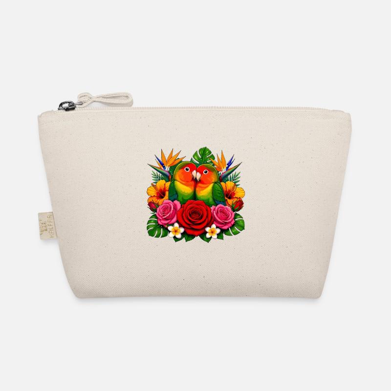 Love birds in a tropical paradise Organic Pouch