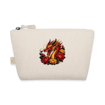 Flame Dragon and Roses - Organic Pouch - nature - Front