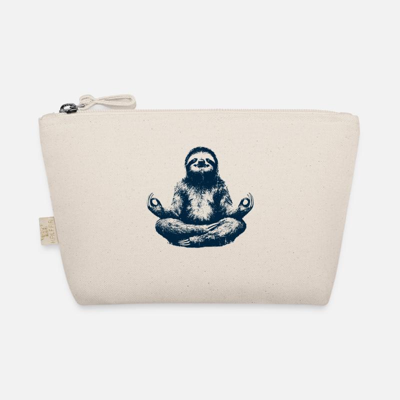 Yoga Sloth Meditating Namaste Organic Pouch