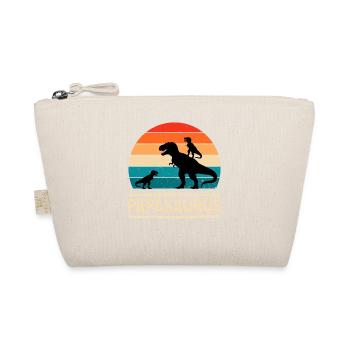 Papasaurus Dino Retro Sunset - Organic Pouch - nature - Front
