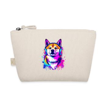 Shiba Inu avec des écouteurs - Trousse biologique - nature - Devant