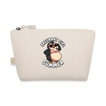 Pregnant girl, summer, beach, penguin, lust - Organic Pouch - nature - Front