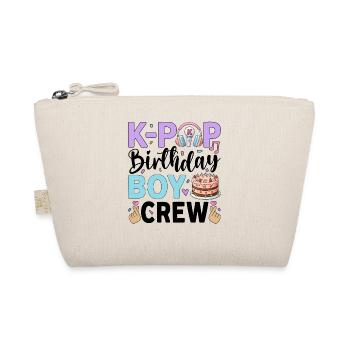 K-Pop Birthday Boy Crew - Organic Pouch - nature - Front