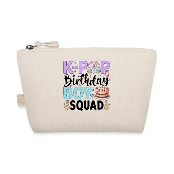 K-Pop Birthday Boy Squad - Organic Pouch - nature - Front