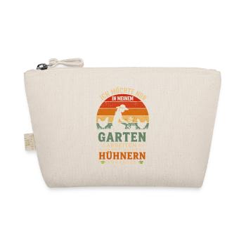 Gartenzeit mit Hühnern im Retro-Sommer - Bio-Täschchen - Natur - Vorne
