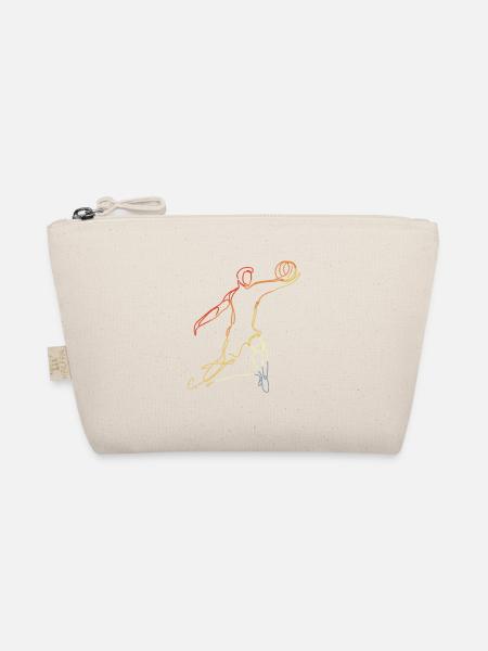 Volleyballer Zeichnung Vintage - Bio-Täschchen - Natur
