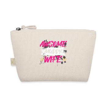 Awsome muddy wife Schlammlauf Mud Run Muddy Race - Organic Pouch - nature - Front