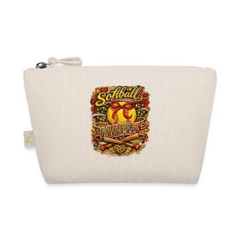 Softball Mom Bow Leopard Sport Design - Organic Pouch - nature - Front