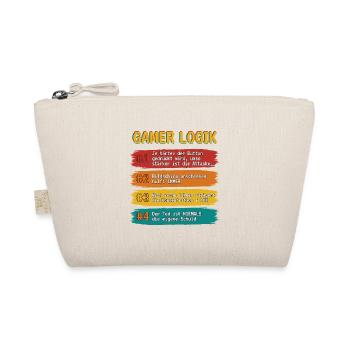 Gamer Logik Spruchband - Bio-Täschchen - Natur - Vorne