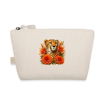 Cheetah in autumn blossom frame - Organic Pouch - nature - Front