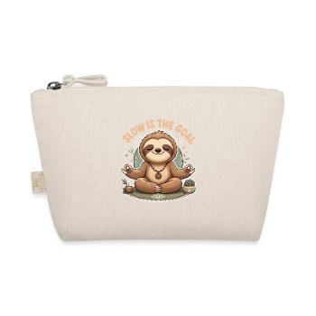 Slow Is The Goal Cute Meditating Sloth - Organic Pouch - nature - Front