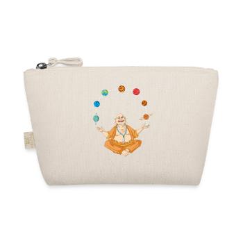 Space Buddha Yoga Meditation Cosmos Gift - Organic Pouch - nature - Front
